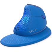 Resim Delux Seeker Kablosuz Ergonomik Dikey Mouse, OLED Ekran - M618SXD-MAVI 