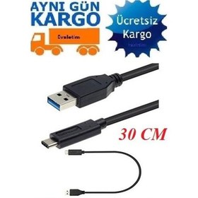 Resim Alfais 4644 Usb Type C 3.1 To Usb 3.0 Çevirici Dönüştürücü Adaptör Kablosu 30Cm 