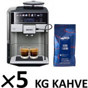 Resim Siemens TE655203RW EQ.6 Plus Tam Otomatik Espresso Makinesi 5 Kg Lavazza Kahve Hediyeli 