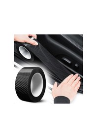 Resim Kapı Eşiği Tampon Bagaj Koruma Folyosu 5d Karbon Folyo 5cmx5m Siyah 