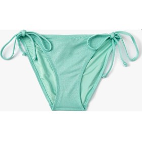 Resim Koton Dokulu Bikini Altı Normal Bel Yanları Bağlama Detaylı Yeşil 3sak00040mm 3SAK00040MM178 Fıstık Yeşili 