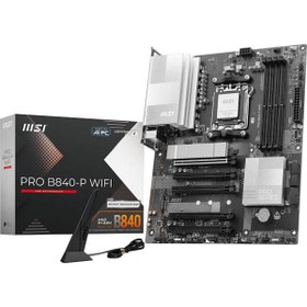 Resim MSI PRO B840-P WIFI7 DDR5 HDMI USBC PCIE 4.0 AM5 ATX 