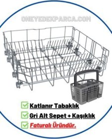 Resim Arçelik 9360 Fı Bulaşık Makinesi Alt Sepet (gri) 