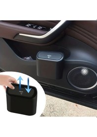 Resim Araç İçi Takılarak Sabitlenebilen Mini Kapaklı Çöp Kovası 5570 