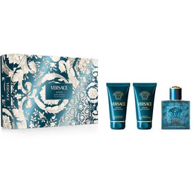 Resim Versace Eros EDT Set (50 ML Parfüm + 50ML Duş Jeli + 50ML Vücut Losyonu) 