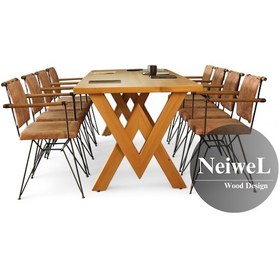 Resim Neiwel Linna Doğal Ahşap Toplantı Masası x 100 x 260 Açık Ceviz 