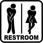 Resim TSC Tuvalet Wc Kapısı Sticker Yapıştırması Siyah Renk 20CM 