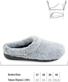 Resim Gezer Kadın Kışlık Peluşlu Tasarım Ev Bahçe Gondol Terlik GT1KZM.16160.00 