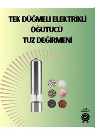 Resim Pilli Otomatik Baharat Değirmeni Gıda Sınıfı Çelik Sessiz Öğütücü Alet Çok Renkli 
