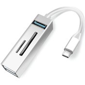 Resim Sones 15102 5'i 1 Arada Usb-c / Type-c - Usb3.0 + Sd / Tf Kart Okuyucu Hub Adaptörü Gümüş 