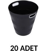 Resim Arkitölye 20 Adet Ark Basket Çöp Kovası 12 Litre 1051 Siyah 