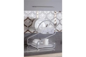 Resim Feyza Design Iki Katlı Bulaşıklık Tabaklık, Şık ve Pratik Mutfak Gereçleri 