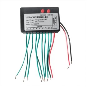 Resim Ra-Chelea DC12V-24V LED Şerit Işık Denetleyicisi Atlama Suyu Patlama Flash At Işareti Aydınlık Kelime Açık Kelime Rgb Kontrolör 9ch (Yurt Dışından) 