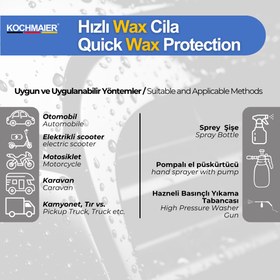 Resim Kochmaier Hızlı Wax Cila - Yüksek Parlaklık ve Boya Koruma, Su İtici Etkili - 1 Litre 
