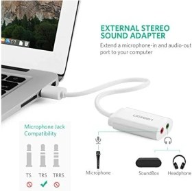 Resim Karokstore Harici 3.5 mm USB Ses Kartı, Beyaz 