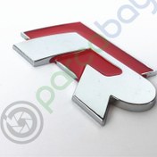 Resim R Logo Metal 3D Amblem Orjinal Style Kırmızı 