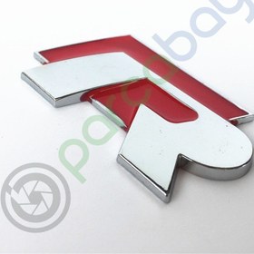 Resim R Logo Metal 3D Amblem Orjinal Style Kırmızı 