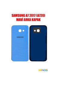 Resim Samsung Galaxy Uyumlu A7 2017 A720 Arka Kapak Pil Batarya Kapağı Mavi Diğer 
