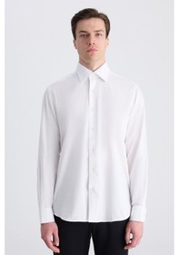 Resim Ds Damat Regular Fit Beyaz Armürlü Gömlek 5hf02ta06342m Çok Renkli 