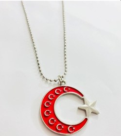 Resim Ay Yıldız Türk Bayrağı Kolye Çok renkli 25309020 