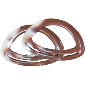 Resim Çanta Sapı Oval Kahverengi-Beyaz 18 cm 