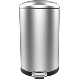 Resim Primanova Bombe Kapaklı Paslanmaz Banyo Mutfak Ofis 30 Lt Pedallı Çöp Kovası 