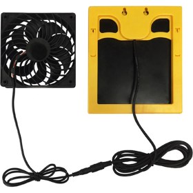 Resim 20W 6V Güneş Paneli Egzoz Fan Hava Extractor Mini Ventilatör Güneş Paneli Powered Fan Köpek Tavuk Evi Serası (Yurt Dışından) 