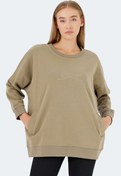Resim VIKENTI SW Oversize Kadın Sweatshirt Koyu Yeşil 