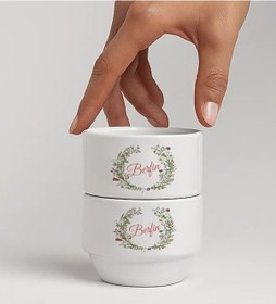 Resim Bk Gift Kişiye Özel İsimli Çiçek Tasraımlı 2li Çerezlik Kase-13 Yeni Ev Hediyesi Önerileri, Misafir Sunum Ürünü, Çay Yanı Kase Kobitmeyencom34780 Bk G 