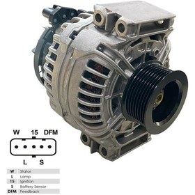 Resim Bosch 24V Alternatör Dinamo 100 A W-L-15-S-Dfm Soketli 5 Fiş N11.310 