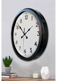 Resim Black Classic 52 Cm Metal Modern Ve Şık Duvar Saati Çok Renkli 