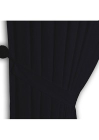 Resim Siyah Ada Fon Perde Sık Pile 1'e 3 Pile-siyah Siyah 