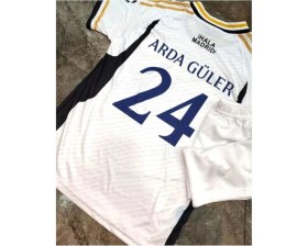 Resim 24 Numara Real.madrid.arda Güler 24/25 Sezon Iç Saha Beyaz Çocuk Forması 4lü Set Çorap+Biliklik Yanında 