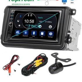 Resim EXVOL Volkswagen Caddy Jetta Passat Golf5 Double Teyp Çerçeveli 7 Inch Parka Kamerası Hediye 
