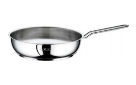 Resim Oms Çelik Tava 26x6 Cm Silikonlu Cam Kapaklı - Sarı Gri 