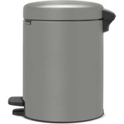 Resim Brabantia Çöp Kutusu 5 Lt Newicon Pedallı Concrete Grey Gri 