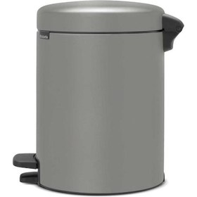 Resim Brabantia Çöp Kutusu 5 Lt Newicon Pedallı Concrete Grey Gri 