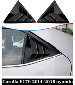 Resim Toyota Corolla E170 Kelebek Cam Vizörü 2014-2018 Parlak Siyah Pla 
