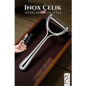 Resim Inox Soyacak Sebze Soyacağı Kabak Dolma Oyacağı 2 Li Set 