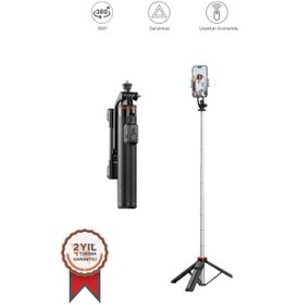 Resim Torima Q12 Çok Amaçlı Tripod Kumandalı Selfie Çubuğu Siyah 