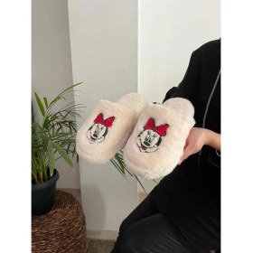 Resim Behtah Kundura Pofuduk Sessiz Taban Kadın Ev Terliği 