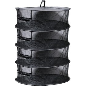 Resim Geeroyoo 4 Katlı Çekmeceli Kurutma Ağı - Nane, Çiçek, Tohum, Balık İçin Havalandırmalı Oda/dış Mekan Asma Kutu - Zıpkılı, Katlanabilir, Kuş Ve Rüzgar Koruma 