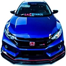 Resim Honda Civic Fc5 Typer 3 Parça Ön Lip Plastik Boyasız 