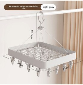 Resim Reedark Ev İçi Dikdörtgen 24 lı Gri Plastik Çok Amaçlı Çadır, Çorap, Altıçama Kurutucu, Katlanabilir Balkon Üçü Koruma Kurutma Aleti Diğer 