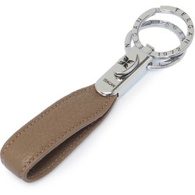 Resim Bej Deri Unisex Anahtarlık - S1AN00000235-B73 