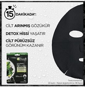 Resim Skin Naturals Kömürlü Kağıt Yüz Maskesi Siyah Yosun 