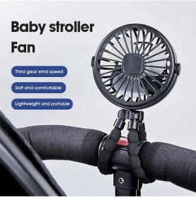 Resim Goldenqian Açık Bebek Arabası El Fanı Çok Fonksiyonlu Çocuk Arabası Mini Fan Yaz Dilsiz Küçük Ahtapot Mini Yelpaze 1 