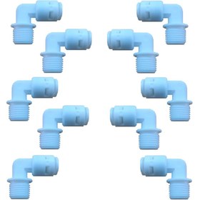 Resim alkalinees Su Arıtma Cihazı Filtre Bağlantı Aparatı 1/4 L Dirsek (10 Adet ) 