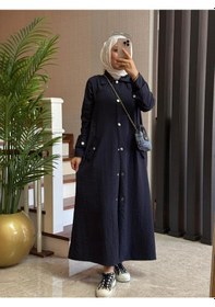 Resim Esra Butik78 Siyah Renk Büyük Beden Uyumlu Yazlık Paraşüt Kumaş Tesettür Kap 