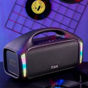 Resim Tribit BTS52 Stormbox Blast 90W 30 Saat Oynatma Süresi Ipx7 Su Geçirmez Rgb Taşınabilir Tws Bluetooth Hoparlör Siyah 